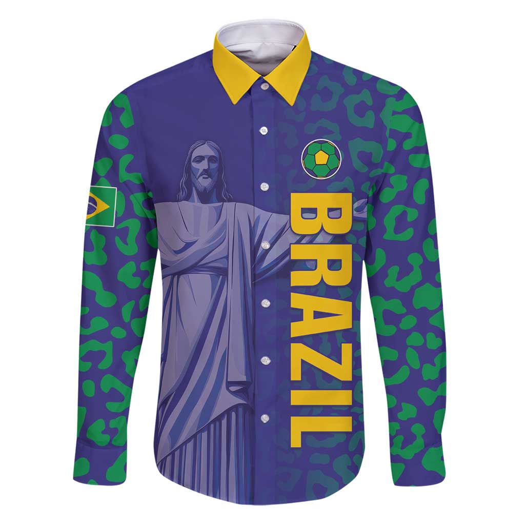 Custom Brazil Football Family Matching Puletasi and Hawaiian Shirt With Leopard Pattern