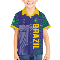 Custom Brazil Football Family Matching Puletasi and Hawaiian Shirt With Leopard Pattern