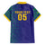 Custom Brazil Football Family Matching Short Sleeve Bodycon Dress and Hawaiian Shirt With Leopard Pattern