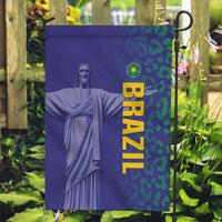 Brazil Football Garden Flag With Leopard Pattern