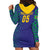 Custom Brazil Football Hoodie Dress With Leopard Pattern
