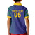 Custom Brazil Football Kid Polo Shirt With Leopard Pattern