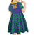 Custom Brazil Football Kid Short Sleeve Dress With Leopard Pattern