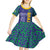 Custom Brazil Football Kid Short Sleeve Dress With Leopard Pattern