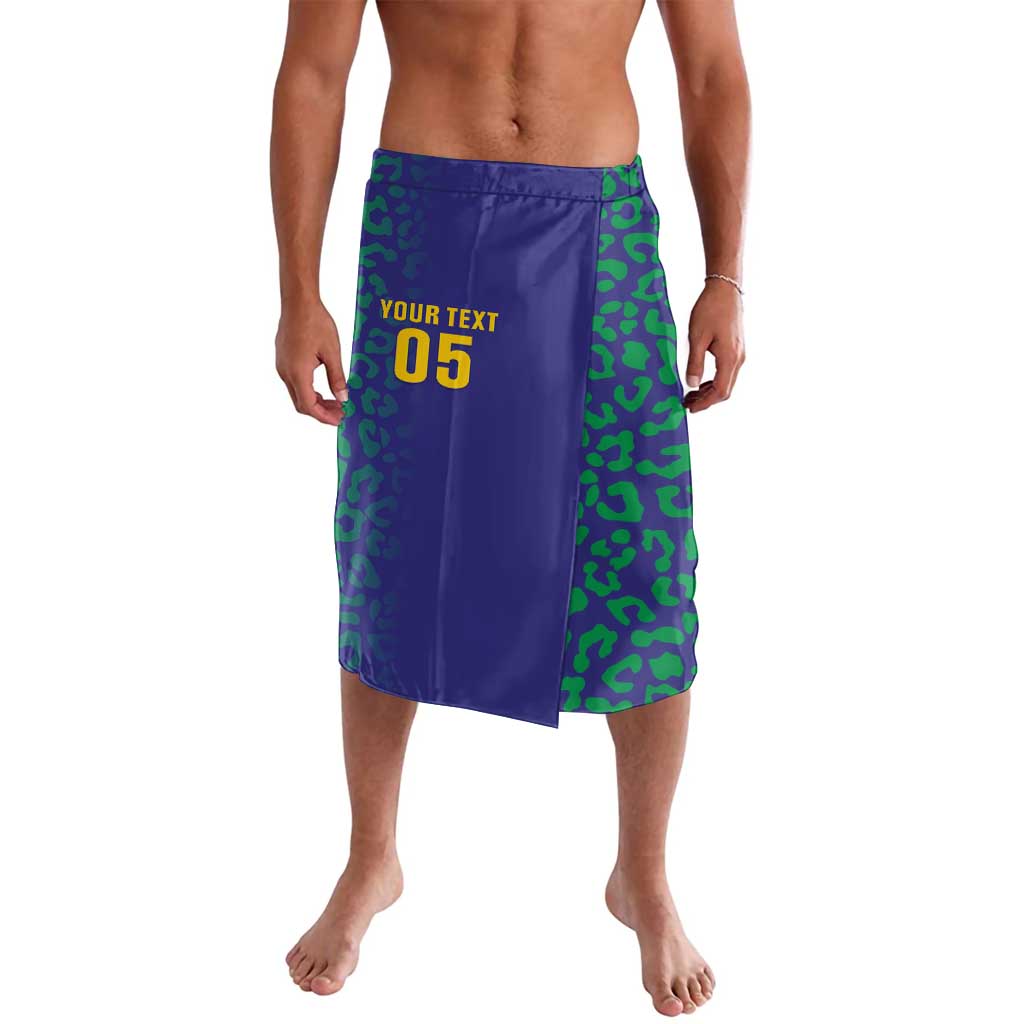 Custom Brazil Football Lavalava With Leopard Pattern