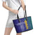 Brazil Football Leather Tote Bag With Leopard Pattern