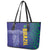 Brazil Football Leather Tote Bag With Leopard Pattern