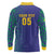 Custom Brazil Football Long Sleeve Polo Shirt With Leopard Pattern