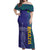 Custom Brazil Football Off Shoulder Maxi Dress With Leopard Pattern