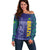 Custom Brazil Football Off Shoulder Sweater With Leopard Pattern