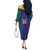 Custom Brazil Football Off The Shoulder Long Sleeve Dress With Leopard Pattern