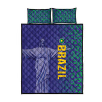 Brazil Football Quilt Bed Set With Leopard Pattern