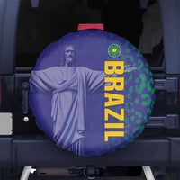 Brazil Football Spare Tire Cover With Leopard Pattern