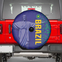 Brazil Football Spare Tire Cover With Leopard Pattern