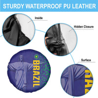 Brazil Football Spare Tire Cover With Leopard Pattern