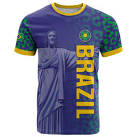 Custom Brazil Football T Shirt With Leopard Pattern