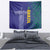Brazil Football Tapestry With Leopard Pattern