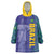 Custom Brazil Football Wearable Blanket Hoodie With Leopard Pattern
