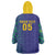 Custom Brazil Football Wearable Blanket Hoodie With Leopard Pattern