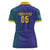 Custom Brazil Football Women Polo Shirt With Leopard Pattern