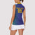 Custom Brazil Football Women Sleeveless Polo Shirt With Leopard Pattern