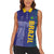 Custom Brazil Football Women Sleeveless Polo Shirt With Leopard Pattern