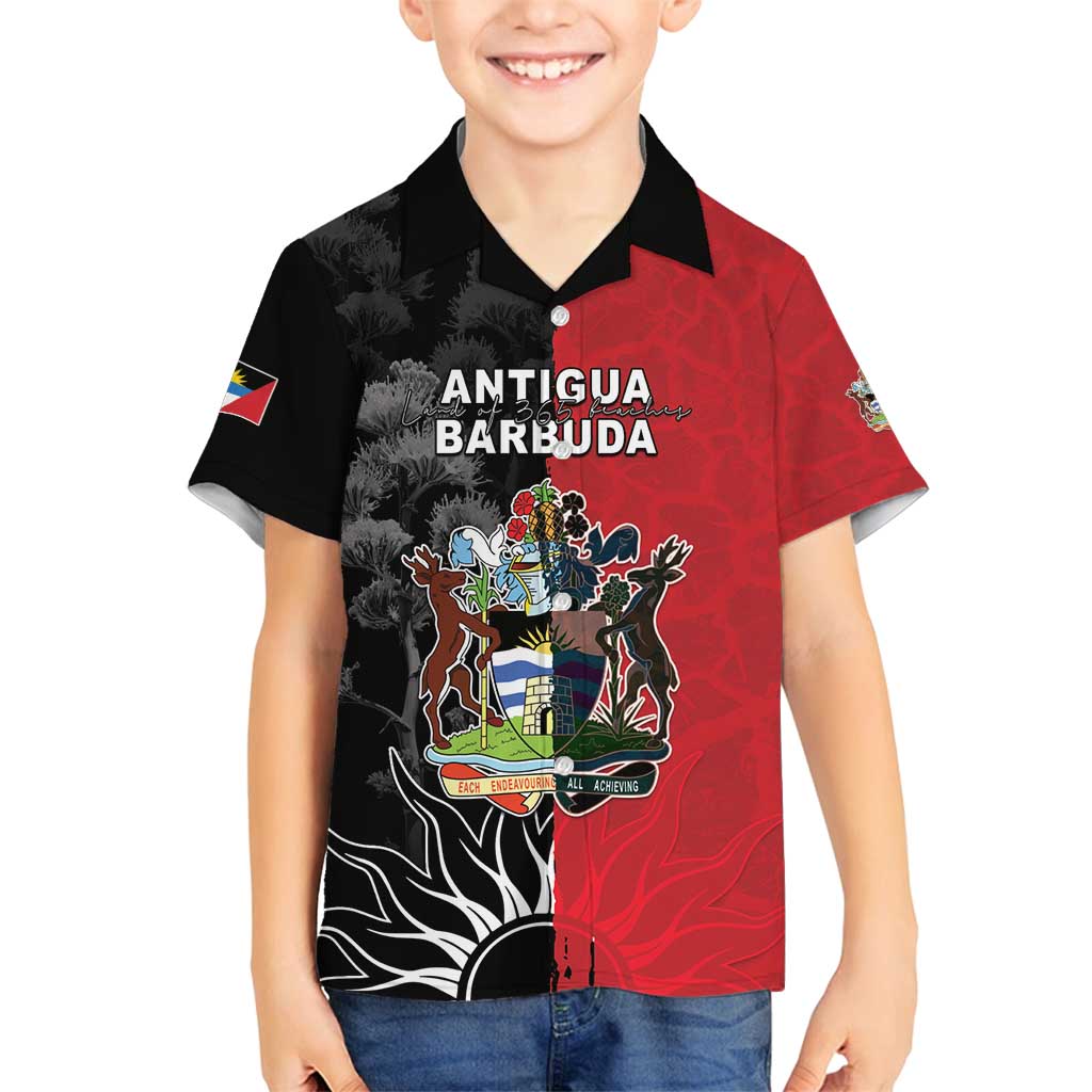 Personalized Antigua and Barbuda Family Matching Puletasi and Hawaiian Shirt Land Of 365 Beaches