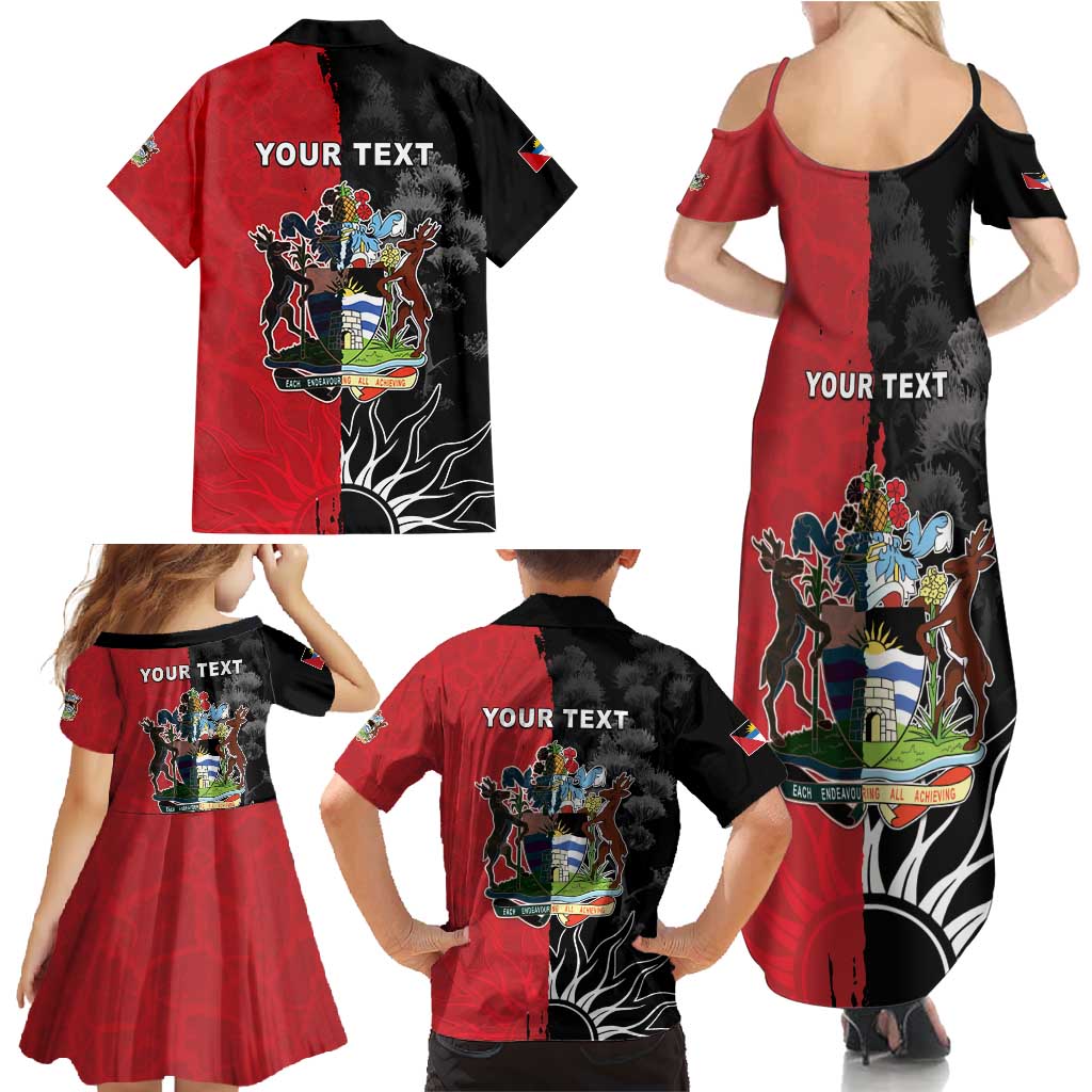 Personalized Antigua and Barbuda Family Matching Summer Maxi Dress and Hawaiian Shirt Land Of 365 Beaches