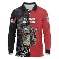 Personalized Antigua and Barbuda Long Sleeve Polo Shirt Land Of 365 Beaches