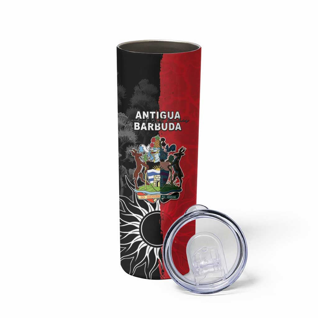Personalized Antigua and Barbuda Skinny Tumbler Land Of 365 Beaches