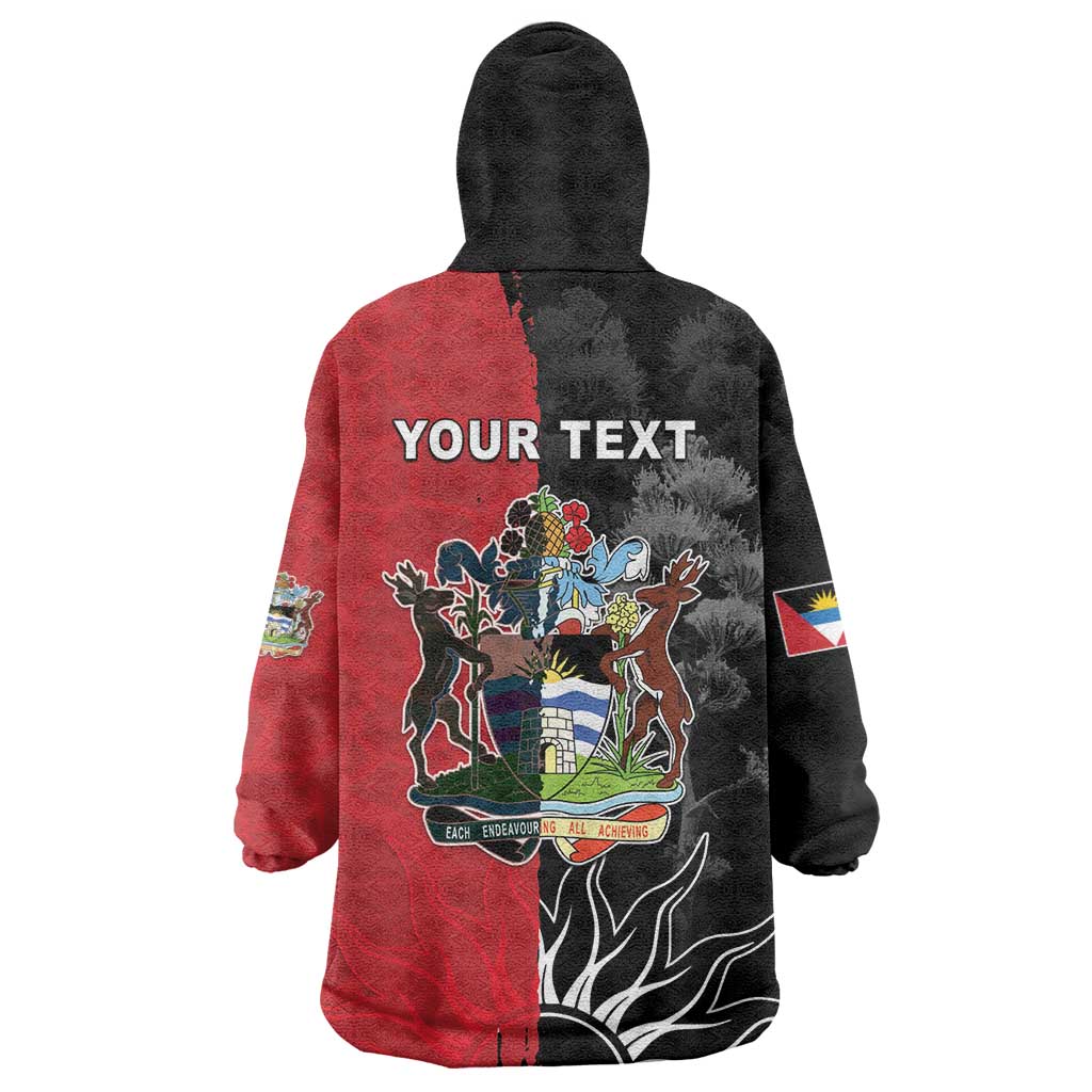 Personalized Antigua and Barbuda Wearable Blanket Hoodie Land Of 365 Beaches