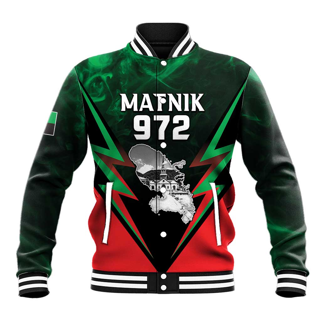 Personalized Martinique 972 Baseball Jacket Matnik Map