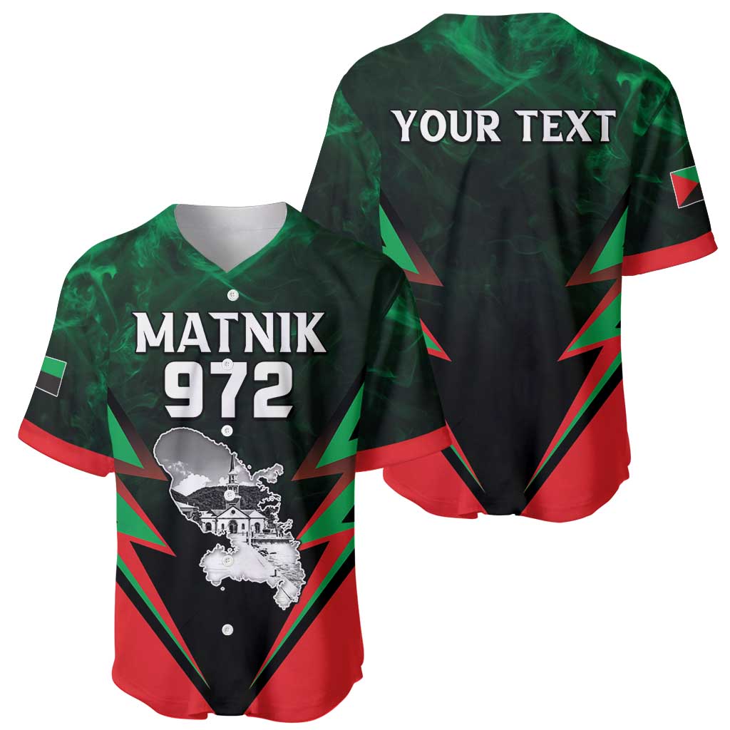 Personalized Martinique 972 Baseball Jersey Matnik Map