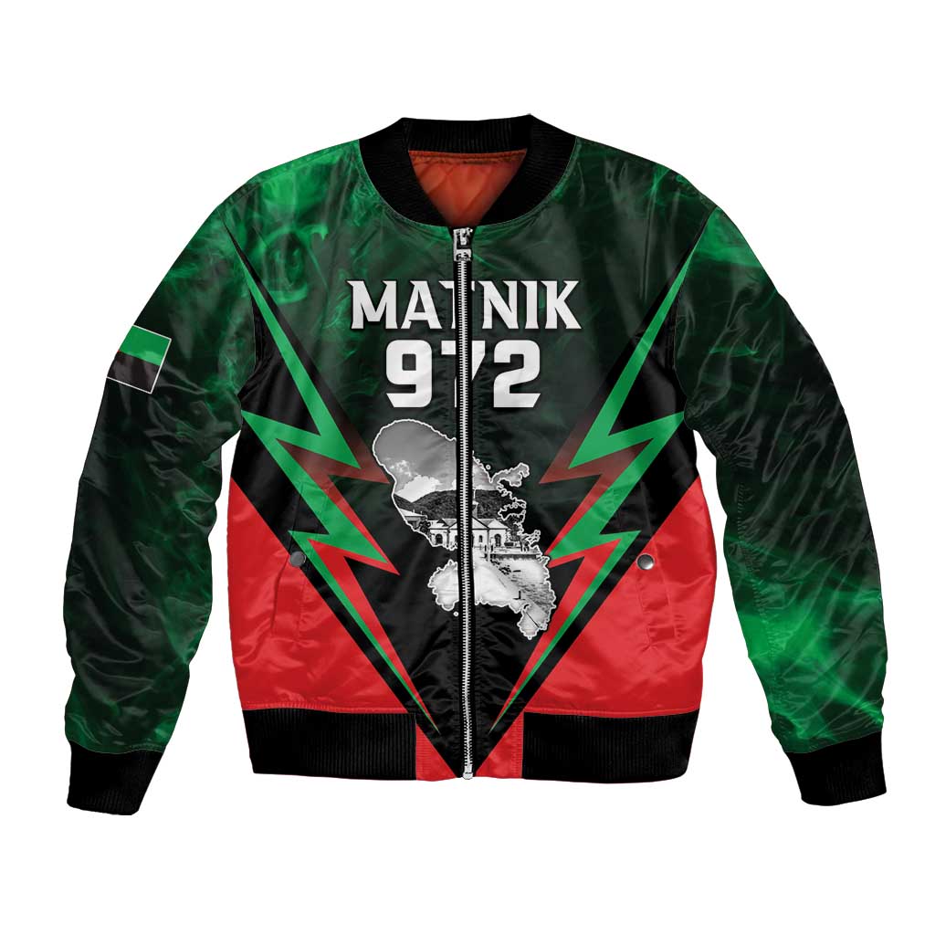 Personalized Martinique 972 Bomber Jacket Matnik Map