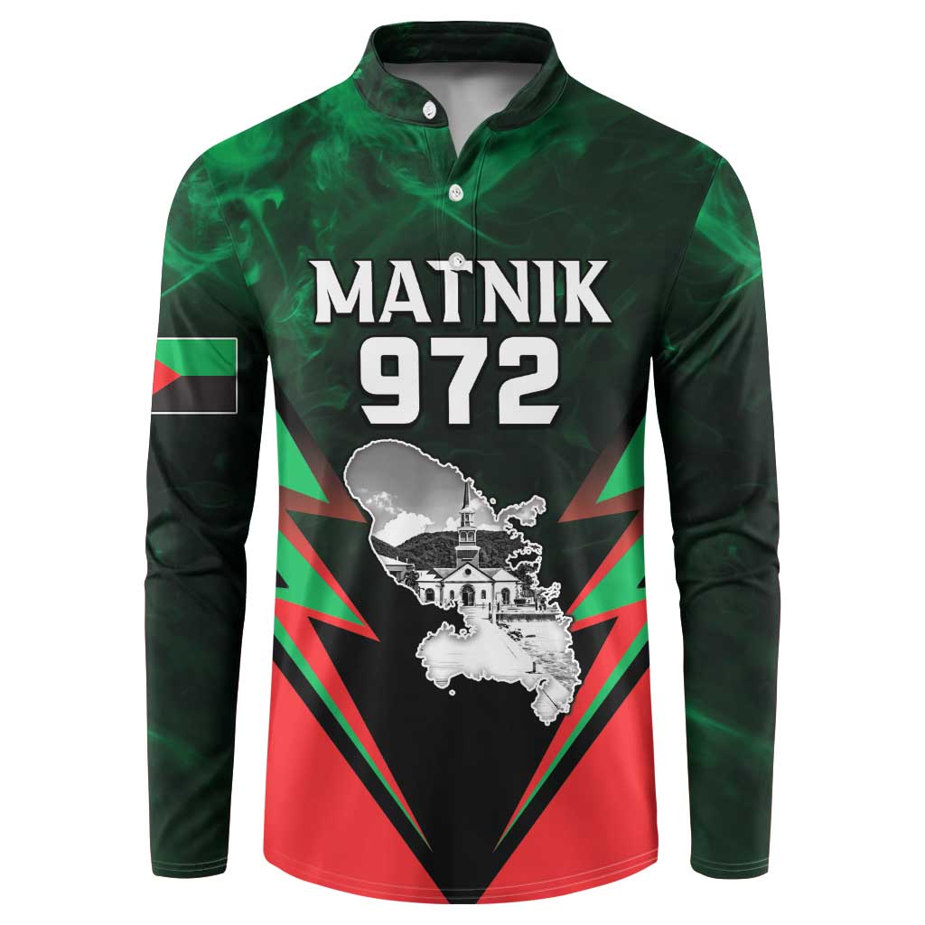 Personalized Martinique 972 Button Sweatshirt Matnik Map