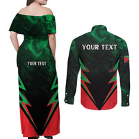 Personalized Martinique 972 Couples Matching Off Shoulder Maxi Dress and Long Sleeve Button Shirt Matnik Map