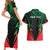 Personalized Martinique 972 Couples Matching Short Sleeve Bodycon Dress and Hawaiian Shirt Matnik Map