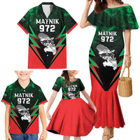 Personalized Martinique 972 Family Matching Mermaid Dress and Hawaiian Shirt Matnik Map