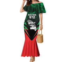 Personalized Martinique 972 Family Matching Mermaid Dress and Hawaiian Shirt Matnik Map