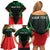 Personalized Martinique 972 Family Matching Off Shoulder Short Dress and Hawaiian Shirt Matnik Map