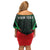 Personalized Martinique 972 Family Matching Off Shoulder Short Dress and Hawaiian Shirt Matnik Map