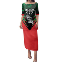 Personalized Martinique 972 Family Matching Puletasi and Hawaiian Shirt Matnik Map