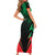Personalized Martinique 972 Family Matching Short Sleeve Bodycon Dress and Hawaiian Shirt Matnik Map