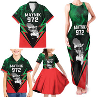 Personalized Martinique 972 Family Matching Tank Maxi Dress and Hawaiian Shirt Matnik Map