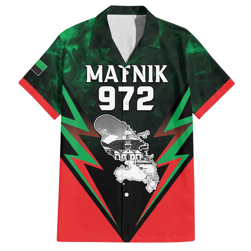 Personalized Martinique 972 Hawaiian Shirt Matnik Map