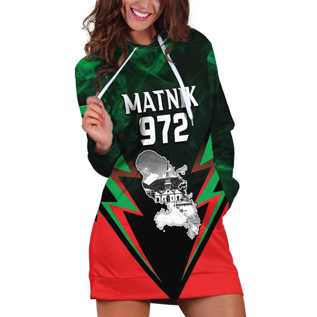 Personalized Martinique 972 Hoodie Dress Matnik Map