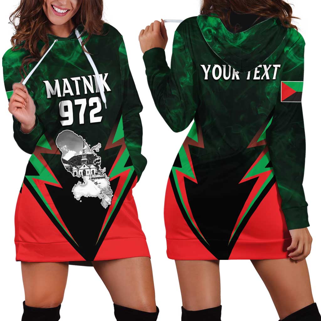 Personalized Martinique 972 Hoodie Dress Matnik Map
