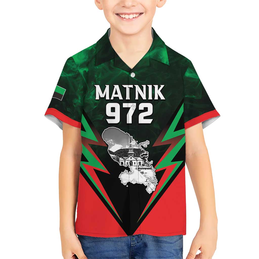 Personalized Martinique 972 Kid Hawaiian Shirt Matnik Map