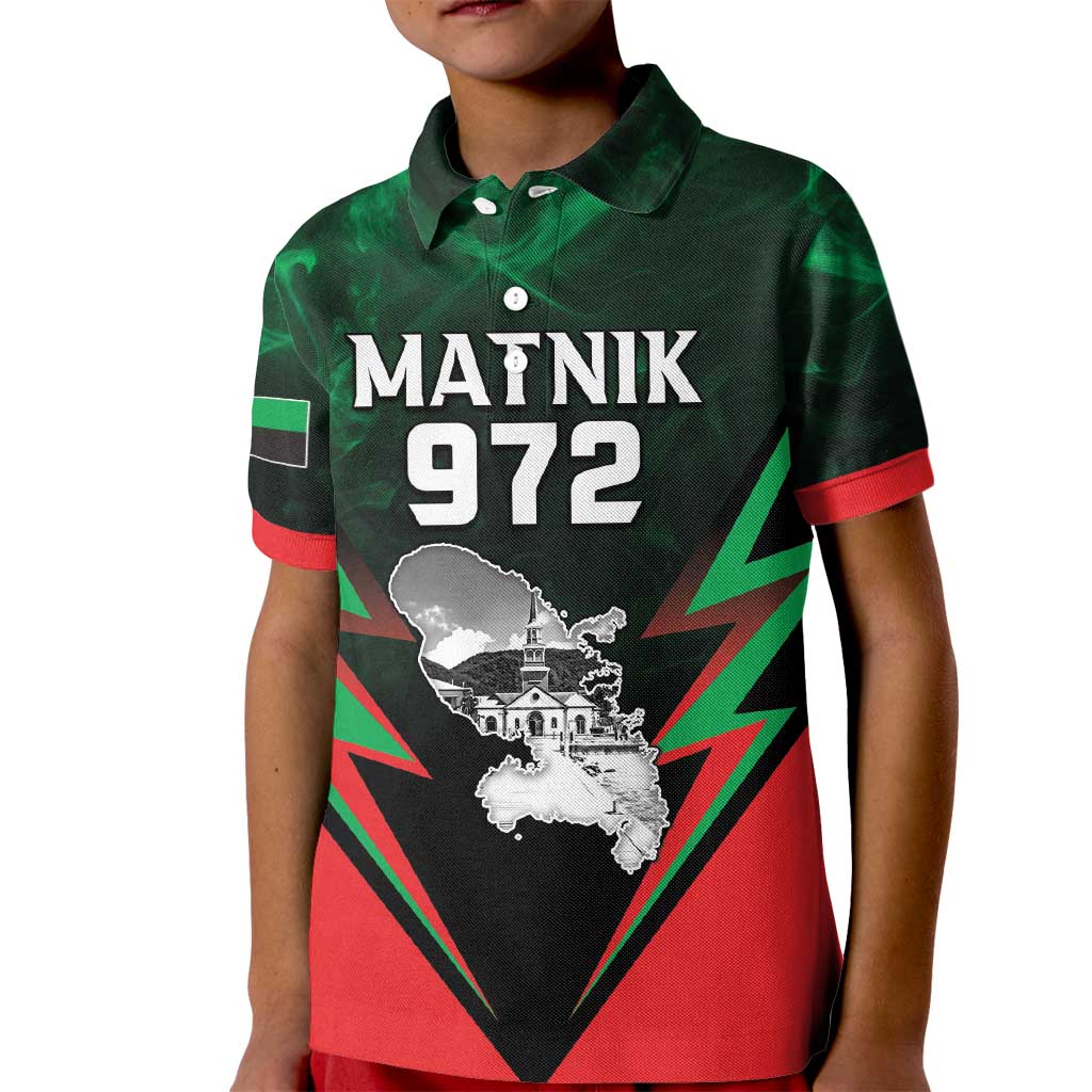 Personalized Martinique 972 Kid Polo Shirt Matnik Map