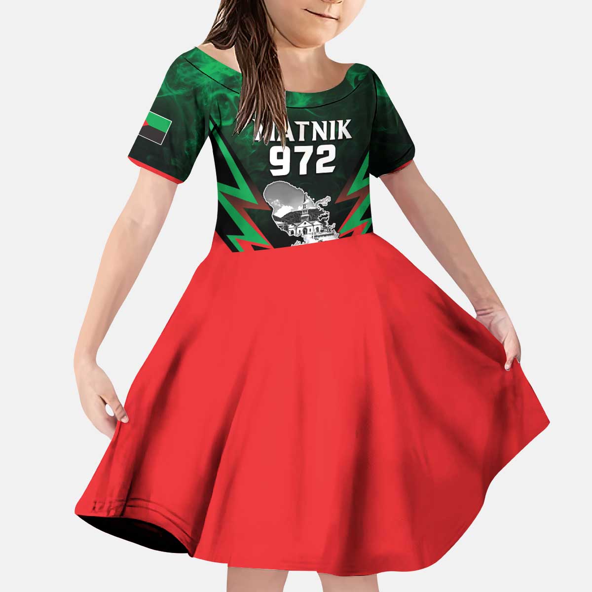 Personalized Martinique 972 Kid Short Sleeve Dress Matnik Map